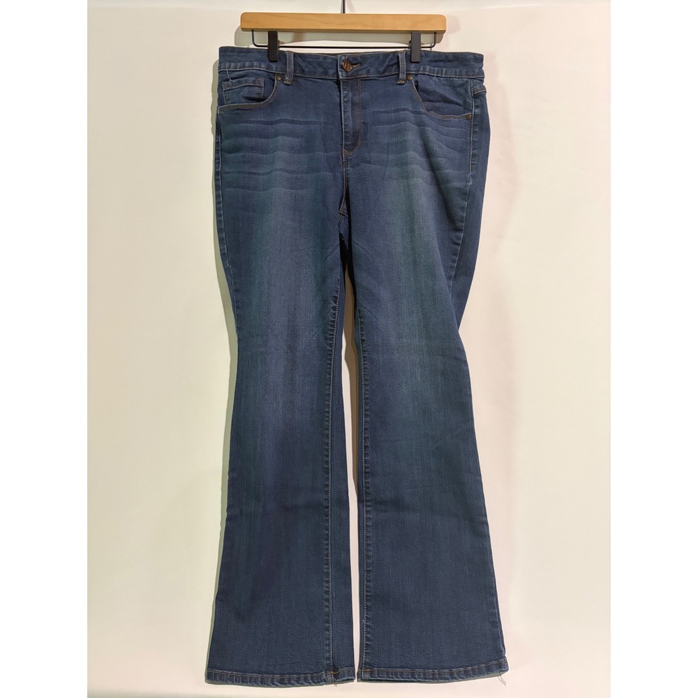 A&I Jeans Slim Boot Bootcut Dark Wash Blue Denim Size 16W Classic Casual